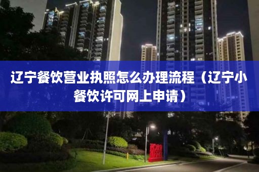 辽宁餐饮营业执照怎么办理流程（辽宁小餐饮许可网上申请）