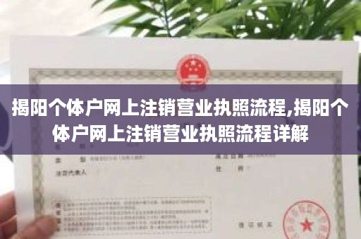 揭阳个体户网上注销营业执照流程,揭阳个体户网上注销营业执照流程详解