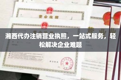 湘西代办注销营业执照，一站式服务，轻松解决企业难题