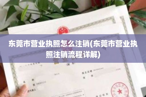 东莞市营业执照怎么注销(东莞市营业执照注销流程详解)