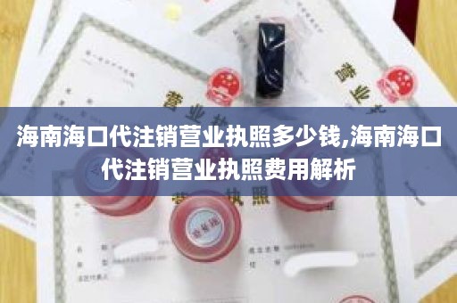 海南海口代注销营业执照多少钱,海南海口代注销营业执照费用解析