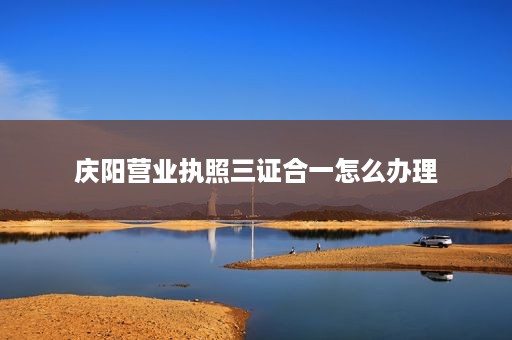 庆阳营业执照三证合一怎么办理