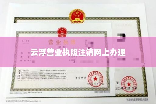 云浮营业执照注销网上办理