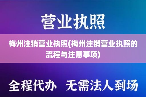 梅州注销营业执照(梅州注销营业执照的流程与注意事项)