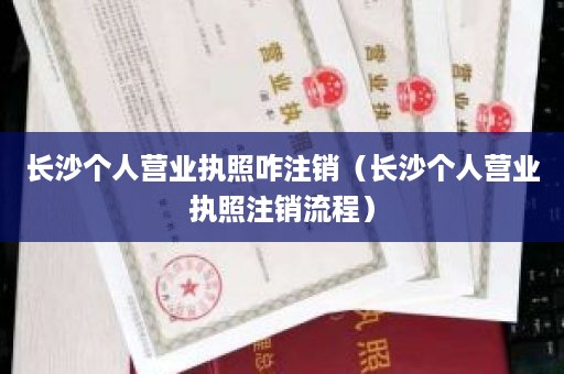 长沙个人营业执照咋注销（长沙个人营业执照注销流程）