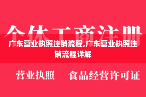 广东营业执照注销流程,广东营业执照注销流程详解