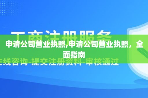 申请公司营业执照,申请公司营业执照，全面指南