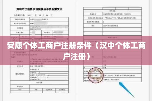 安康个体工商户注册条件（汉中个体工商户注册）