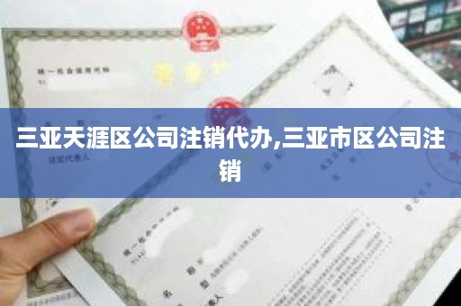 三亚天涯区公司注销代办,三亚市区公司注销