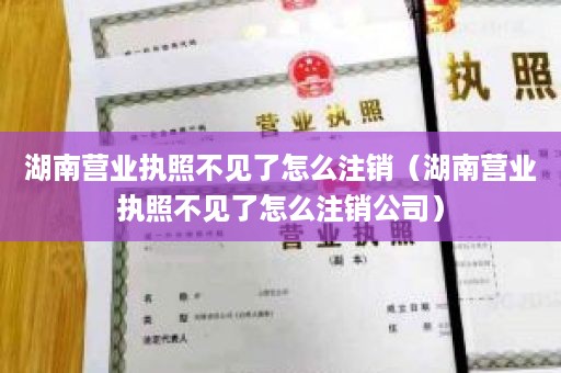 湖南营业执照不见了怎么注销（湖南营业执照不见了怎么注销公司）