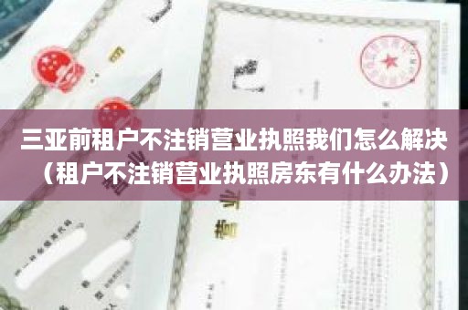 三亚前租户不注销营业执照我们怎么解决（租户不注销营业执照房东有什么办法）