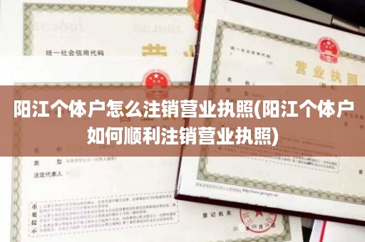 阳江个体户怎么注销营业执照(阳江个体户如何顺利注销营业执照)