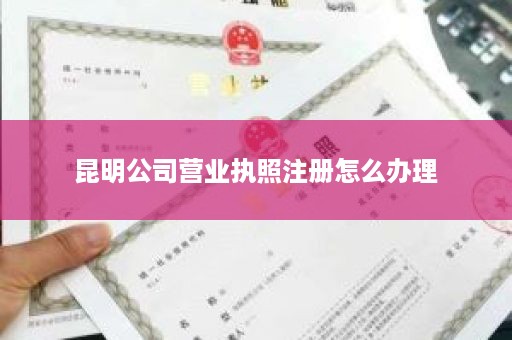 昆明公司营业执照注册怎么办理