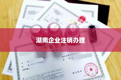 湖南企业注销办理