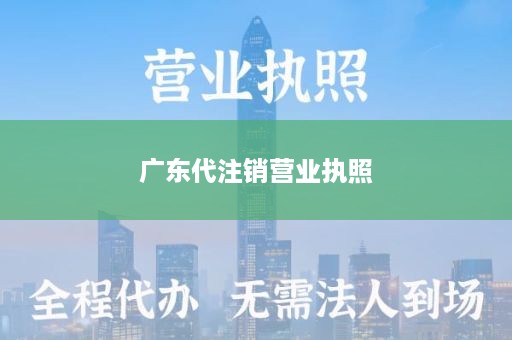 广东代注销营业执照