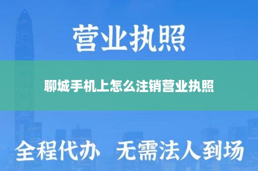 聊城手机上怎么注销营业执照