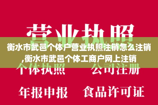 衡水市武邑个体户营业执照注销怎么注销,衡水市武邑个体工商户网上注销