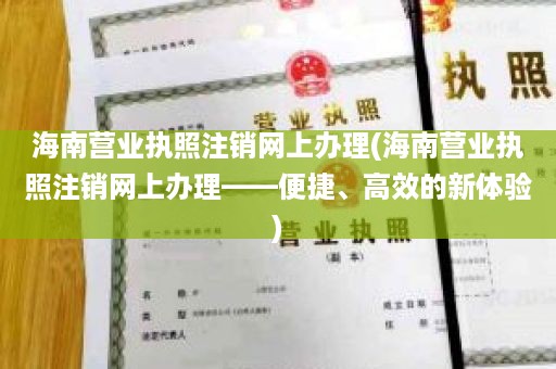 海南营业执照注销网上办理(海南营业执照注销网上办理——便捷、高效的新体验)