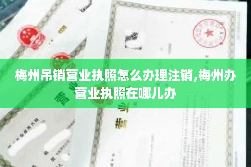 梅州吊销营业执照怎么办理注销,梅州办营业执照在哪儿办