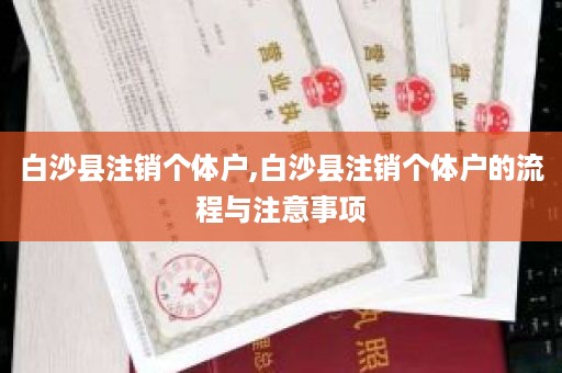 白沙县注销个体户,白沙县注销个体户的流程与注意事项