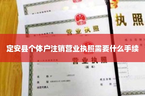 定安县个体户注销营业执照需要什么手续