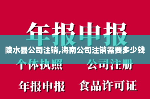 陵水县公司注销,海南公司注销需要多少钱