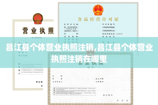 昌江县个体营业执照注销,昌江县个体营业执照注销在哪里