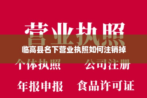 临高县名下营业执照如何注销掉