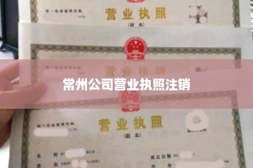 常州公司营业执照注销