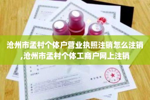 沧州市孟村个体户营业执照注销怎么注销,沧州市孟村个体工商户网上注销