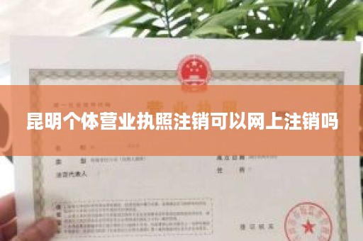昆明个体营业执照注销可以网上注销吗