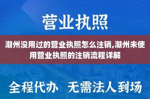 潮州没用过的营业执照怎么注销,潮州未使用营业执照的注销流程详解
