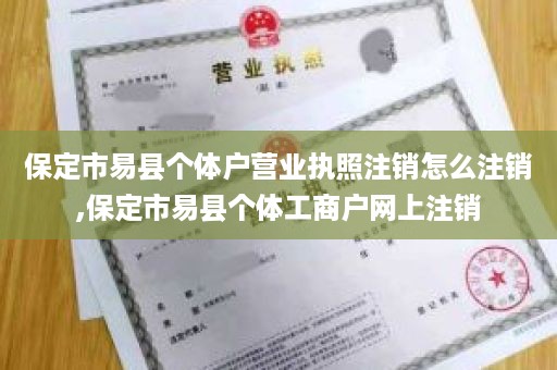 保定市易县个体户营业执照注销怎么注销,保定市易县个体工商户网上注销