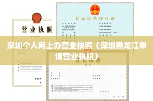 深圳个人网上办营业执照（深圳黑龙江申请营业执照）