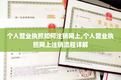 个人营业执照如何注销网上,个人营业执照网上注销流程详解