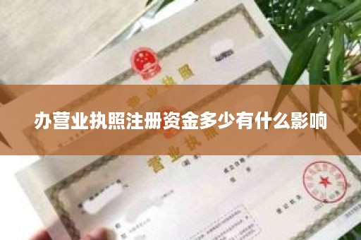 办营业执照注册资金多少有什么影响