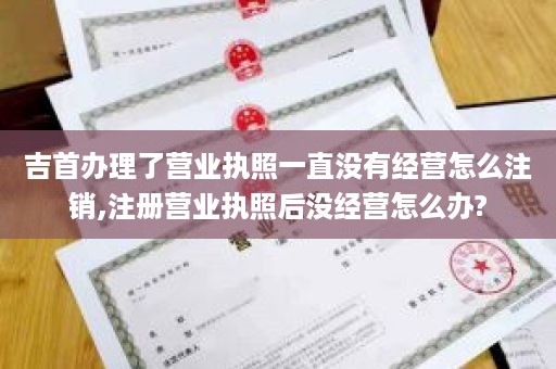 吉首办理了营业执照一直没有经营怎么注销,注册营业执照后没经营怎么办?