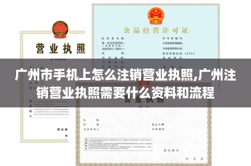 广州市手机上怎么注销营业执照,广州注销营业执照需要什么资料和流程