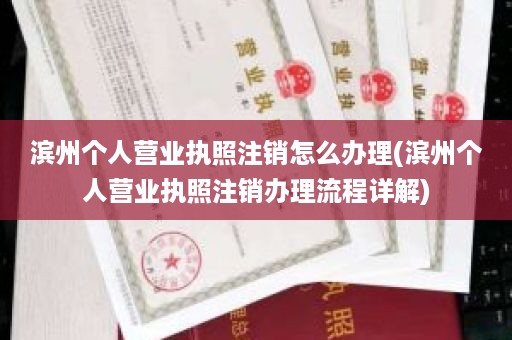 滨州个人营业执照注销怎么办理(滨州个人营业执照注销办理流程详解)