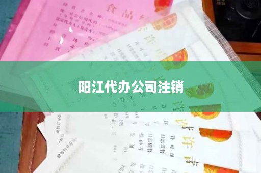 阳江代办公司注销