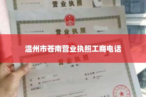 温州市苍南营业执照工商电话