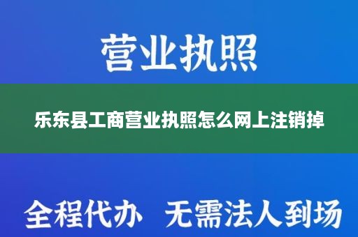 乐东县工商营业执照怎么网上注销掉
