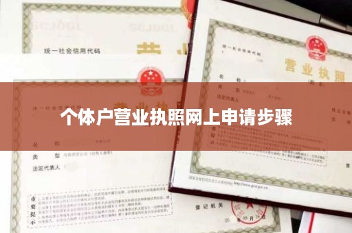 个体户营业执照网上申请步骤