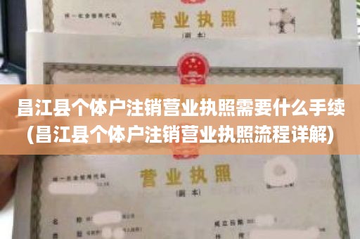昌江县个体户注销营业执照需要什么手续(昌江县个体户注销营业执照流程详解)