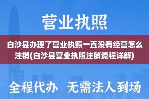 白沙县办理了营业执照一直没有经营怎么注销(白沙县营业执照注销流程详解)