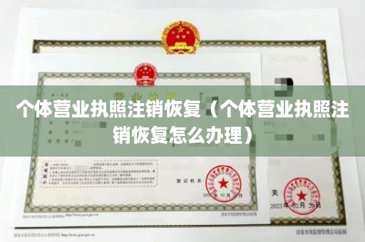 个体营业执照注销恢复（个体营业执照注销恢复怎么办理）