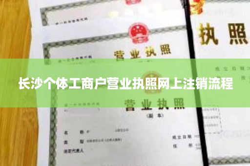 长沙个体工商户营业执照网上注销流程