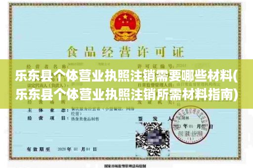 乐东县个体营业执照注销需要哪些材料(乐东县个体营业执照注销所需材料指南)