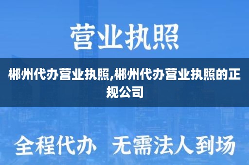 郴州代办营业执照,郴州代办营业执照的正规公司