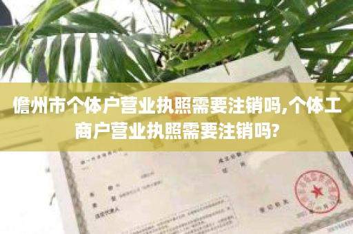 儋州市个体户营业执照需要注销吗,个体工商户营业执照需要注销吗?